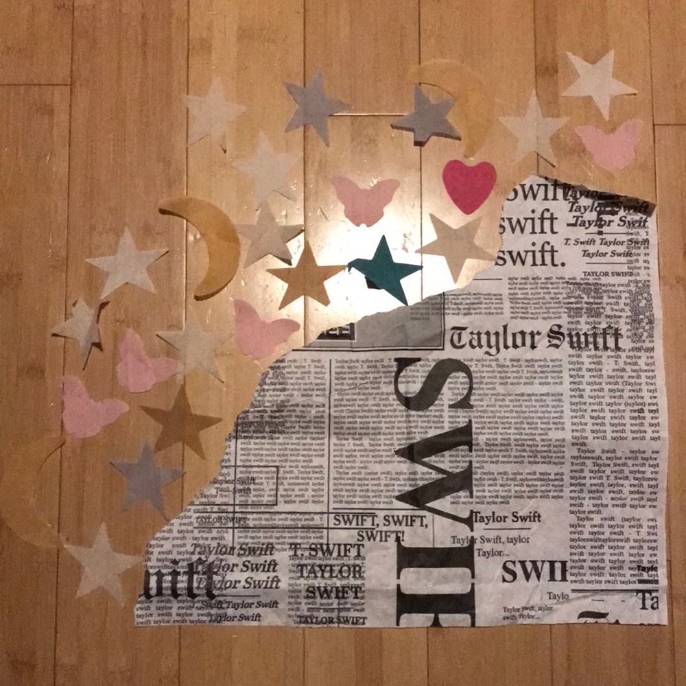 Taylor Swift confetti and paper